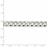 Sterling Silver 8.5mm Beveled Curb Chain-WBC-QFB210-22
