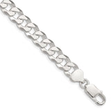 Sterling Silver 8.5mm Beveled Curb Chain-WBC-QFB210-7