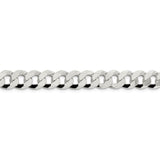 Sterling Silver 10.6mm Beveled Curb Chain-WBC-QFB250-22