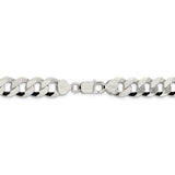 Sterling Silver 10.6mm Beveled Curb Chain-WBC-QFB250-22