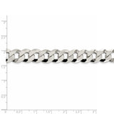 Sterling Silver 12.3mm Beveled Curb Chain-WBC-QFB300-24