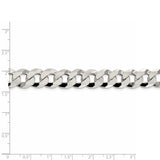 Sterling Silver 12.3mm Beveled Curb Chain-WBC-QFB300-26