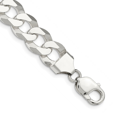 Sterling Silver 13mm Beveled Curb Chain-WBC-QFB310-8