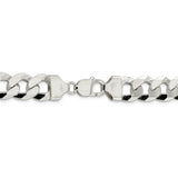 Sterling Silver 14mm Beveled Curb Chain-WBC-QFB350-8