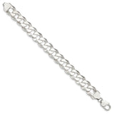 Sterling Silver 14mm Beveled Curb Chain-WBC-QFB350-8