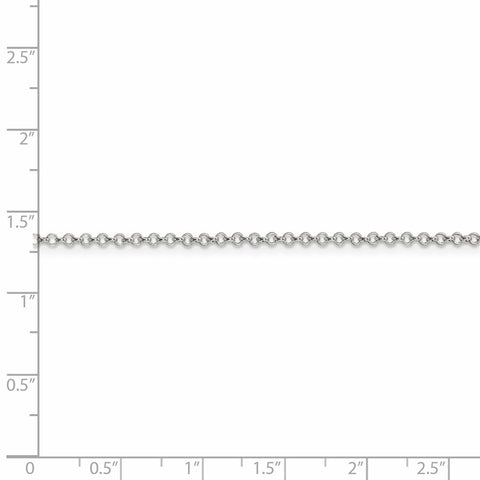 Sterling Silver 2mm Rolo Chain Anklet-WBC-QFC1-9