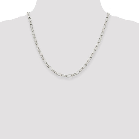 Sterling Silver 5mm Elongated Open Link Chain-WBC-QFC102-20