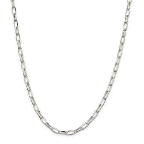 Sterling Silver 5mm Elongated Open Link Chain-WBC-QFC102-18