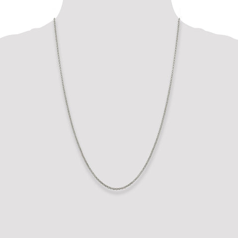Sterling Silver 2mm Rolo Chain-WBC-QFC104-24