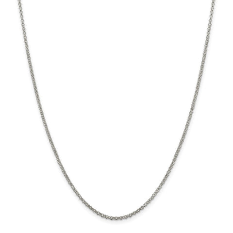 Sterling Silver 2mm Rolo Chain-WBC-QFC104-18