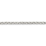 Sterling Silver 4.25mm Semi-solid Rolo Chain-WBC-QFC106-24