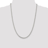 Sterling Silver 4.25mm Semi-solid Rolo Chain-WBC-QFC106-24