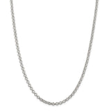 Sterling Silver 4.25mm Semi-solid Rolo Chain-WBC-QFC106-24
