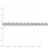 Sterling Silver 6.5mm Semi-solid Rolo Chain-WBC-QFC107-24