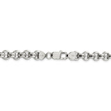 Sterling Silver 7.75mm Semi-solid Rolo Chain-WBC-QFC108-8