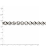 Sterling Silver 7.75mm Semi-solid Rolo Chain-WBC-QFC108-8