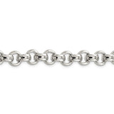 Sterling Silver 9.5mm Semi-solid Rolo Chain-WBC-QFC109-7.5