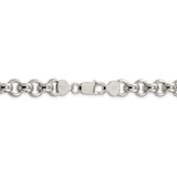 Sterling Silver 9.5mm Semi-solid Rolo Chain-WBC-QFC109-8.5