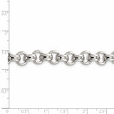 Sterling Silver 9.5mm Semi-solid Rolo Chain-WBC-QFC109-7.5