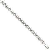 Sterling Silver 9.5mm Semi-solid Rolo Chain-WBC-QFC109-8.5