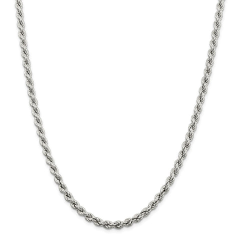 Sterling Silver 5.3mm Semi-solid Rope Chain-WBC-QFC119-24