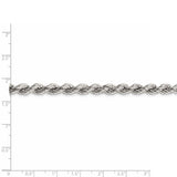 Sterling Silver 6.4mm Semi-solid Rope Chain-WBC-QFC120-24