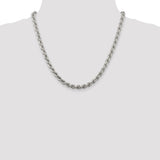 Sterling Silver 6.4mm Semi-solid Rope Chain-WBC-QFC120-20