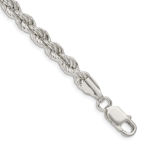 Sterling Silver 6.4mm Semi-solid Rope Chain-WBC-QFC120-8