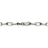 Sterling Silver Antiqued 4.8mm Elongated Open Link Chain-WBC-QFC139-26