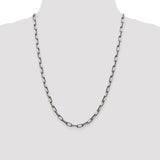 Sterling Silver Antiqued 4.8mm Elongated Open Link Chain-WBC-QFC139-24