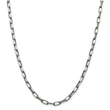 Sterling Silver Antiqued 4.8mm Elongated Open Link Chain-WBC-QFC139-26