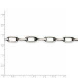 Sterling Silver Antiqued 8mm Elongated Open Link Chain-WBC-QFC140-8.5