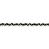 Sterling Silver Antiqued 7.0mm D/C Elongated Open Link Chain-WBC-QFC144-26