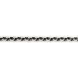 Sterling Silver Antiqued 7.0mm D/C Elongated Open Link Chain-WBC-QFC144-8.5