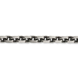 Sterling Silver Antiqued 8.6mm D/C Elongated Open Link Chain-WBC-QFC145-8.5