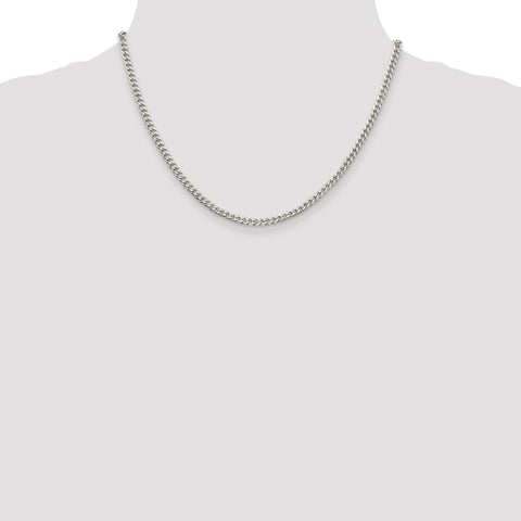 Sterling Silver Polished 3.15mm Curb Chain-WBC-QFC146-18