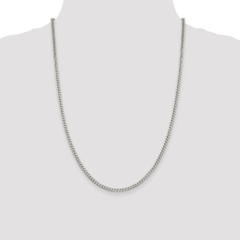 Sterling Silver Polished 3.15mm Curb Chain-WBC-QFC146-24