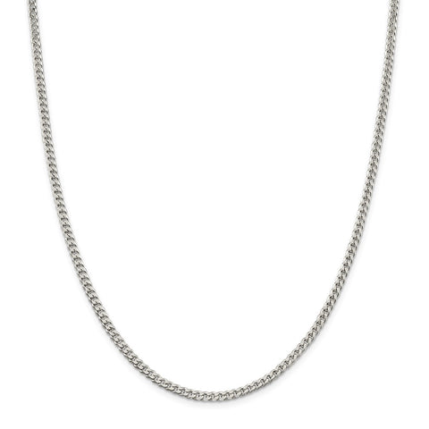 Sterling Silver Polished 3.15mm Curb Chain-WBC-QFC146-30