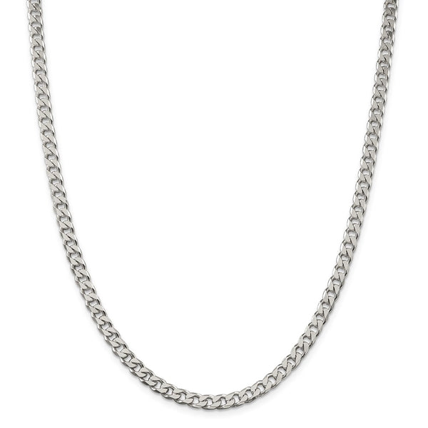Sterling Silver Polished 5mm Curb Chain-WBC-QFC147-30