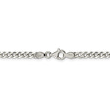 Sterling Silver Polished 3.5mm Curb Chain-WBC-QFC151-18
