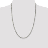 Sterling Silver Polished 3.5mm Curb Chain-WBC-QFC151-24