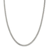 Sterling Silver Polished 3.5mm Curb Chain-WBC-QFC151-20