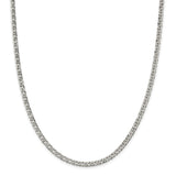 Sterling Silver 4.25mm 6 Side D/C Flat Double Curb Chain-WBC-QFC152-18