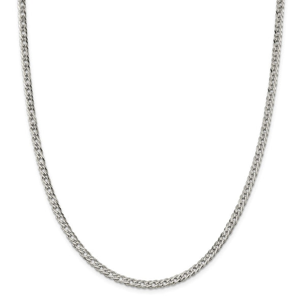 Sterling Silver 4.25mm 6 Side D/C Flat Double Curb Chain-WBC-QFC152-18
