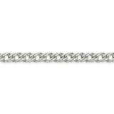 Sterling Silver 5.25mm 6 Side D/C Flat Double Curb Chain-WBC-QFC153-18