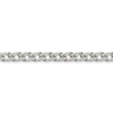Sterling Silver 5.25mm 6 Side D/C Flat Double Curb Chain-WBC-QFC153-8