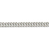 Sterling Silver 6.25mm 6 Side D/C Flat Double Curb Chain-WBC-QFC154-8