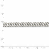 Sterling Silver 6.25mm 6 Side D/C Flat Double Curb Chain-WBC-QFC154-20