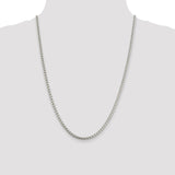 Sterling Silver 3.6mm Round Box Chain-WBC-QFC16-24