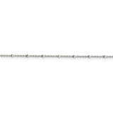 Sterling Silver 1.25mm Rolo with Beads Chain Anklet-WBC-QFC163-10